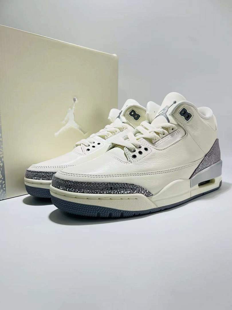 Nike Air Jordan 3 Retro Craft Ivory Cement Grey Sneakers FJ9479-100