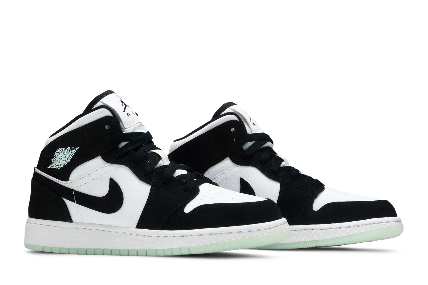 ( Grade School ) Air Jordan 1 Mid SE Glow In The Dark Panda BQ6931-103