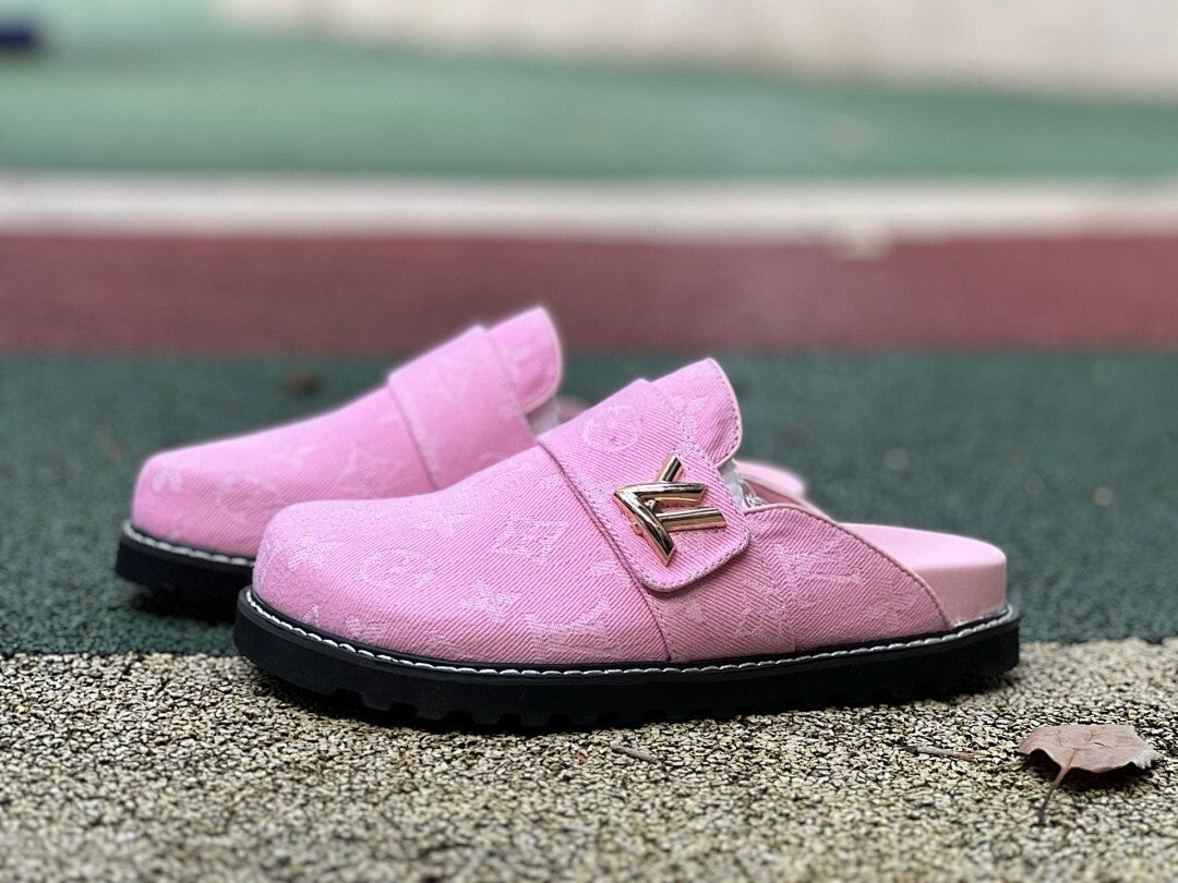 Louis Vuitton LV Easy Mule Pink Monogram Denim M82285