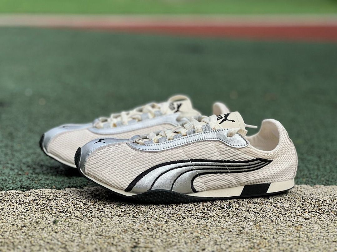 Puma Easy Rider Metallic Silver Cream Trainers