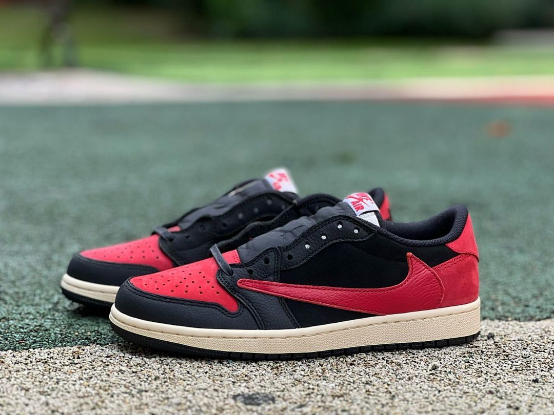 Travis Scott Air Jordan 1 Low OG Sample Black Red