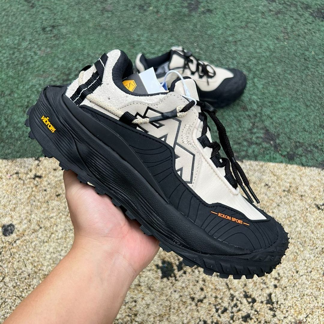 Kolon Sport Move Trail Vibram Sole Outdoor Shoes Black Beige