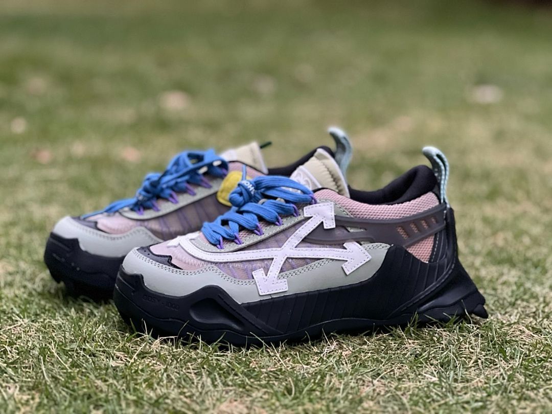 Off-White ODSY-1000 Sneakers Blue Laces Sage Green Pink Black Sole Translucent Designer Shoes