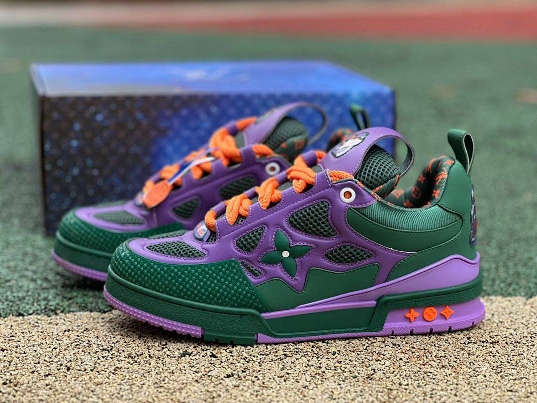 Louis Vuitton LV Runner Tatic Purple Green Orange Sneakers