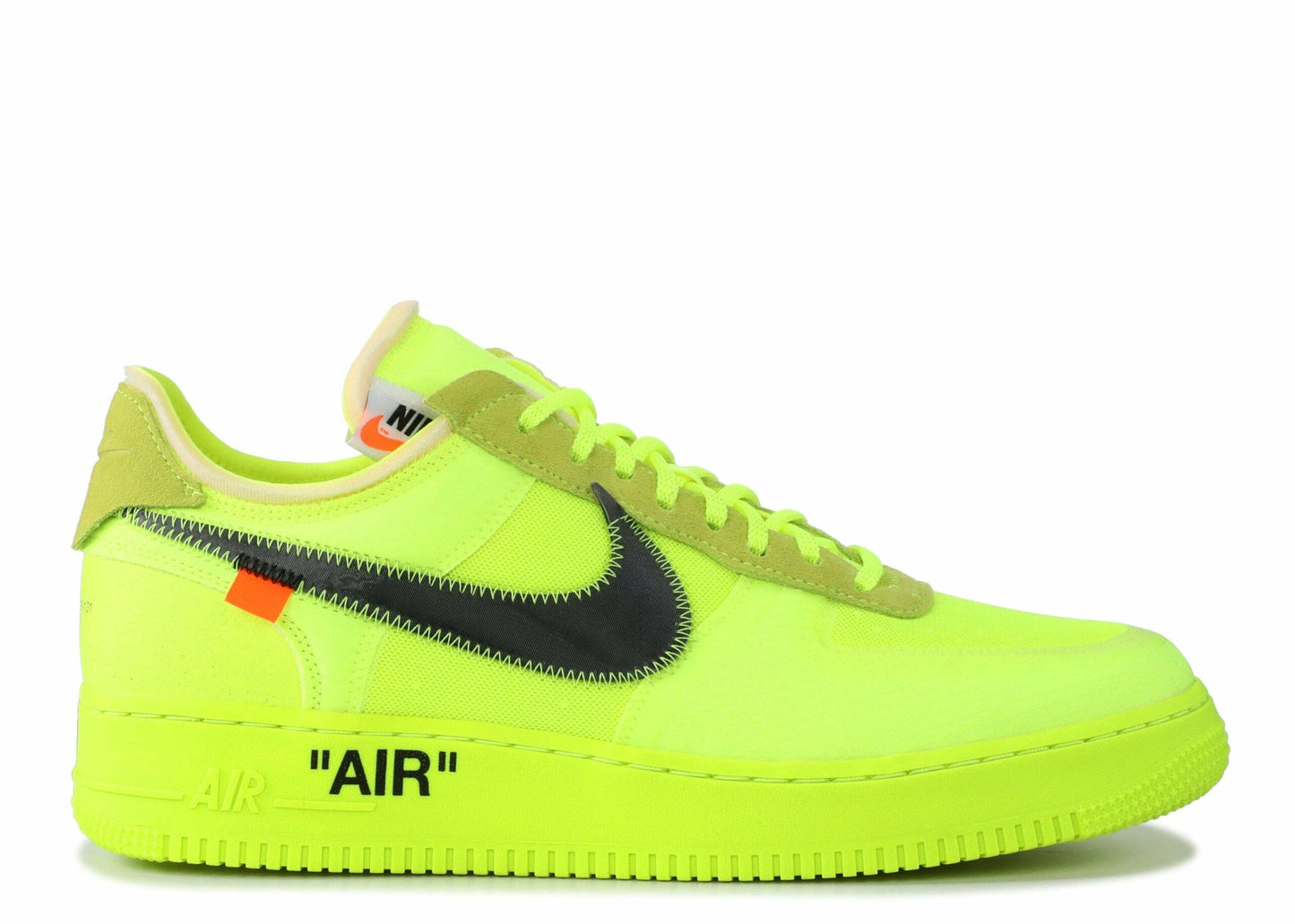 Nike Off-White X Air Force 1 Low 'Volt' Unfading Sneaker