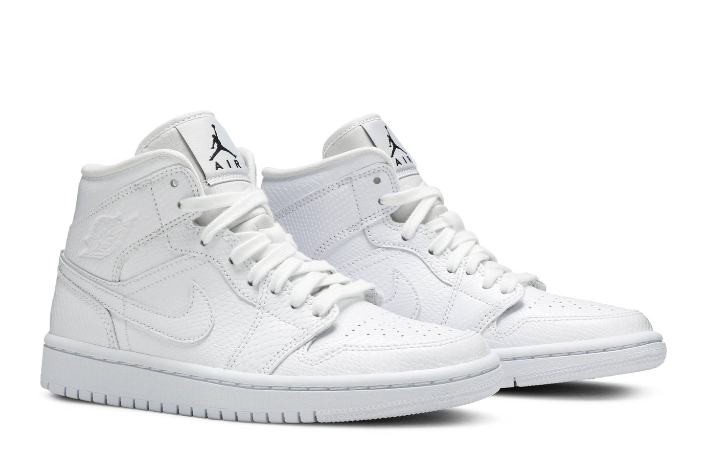 ( Women ) Air Jordan 1 Mid 'White Snakeskin' BQ6472-110