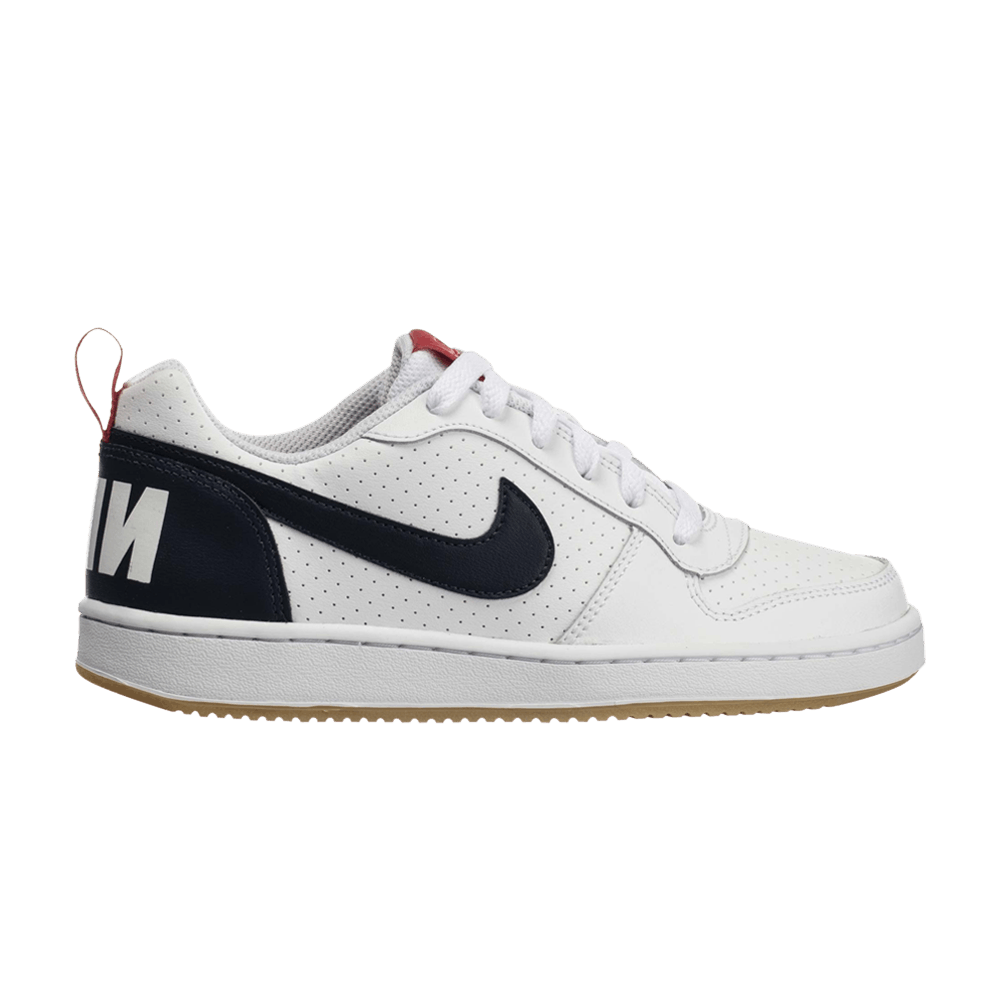 ( Grade School ) Nike Court Borough Low 'White Obsidian Gum' 839985-105