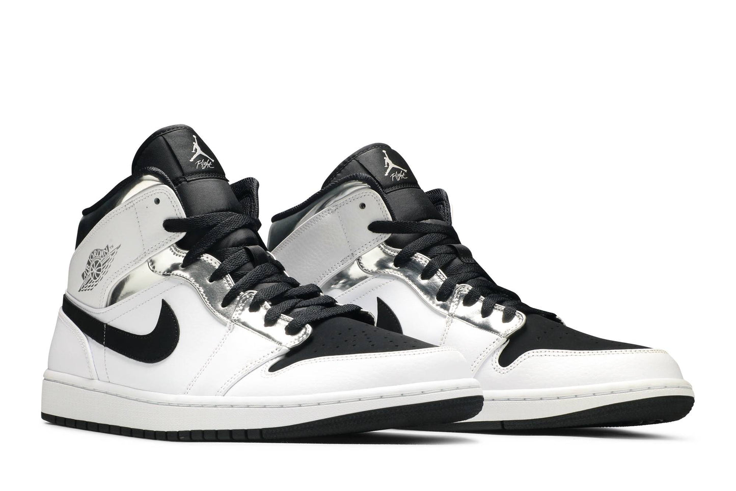 Air Jordan 1 Mid 'White Silver' 554724-121