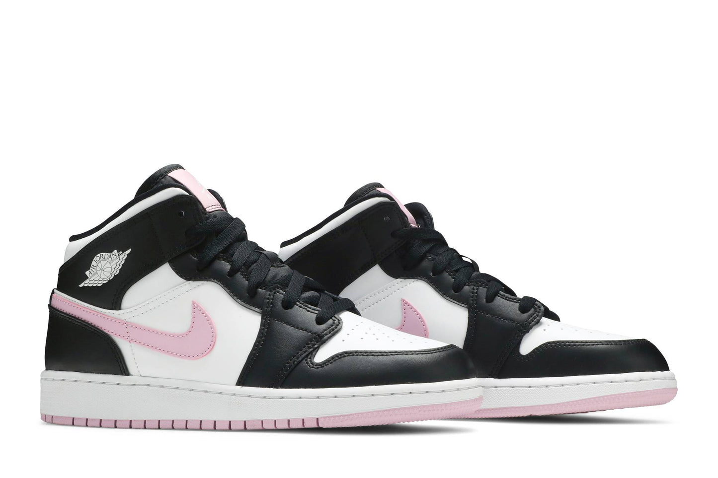 ( Grade School ) Air Jordan 1 Mid White Light Arctic Pink 555112-103