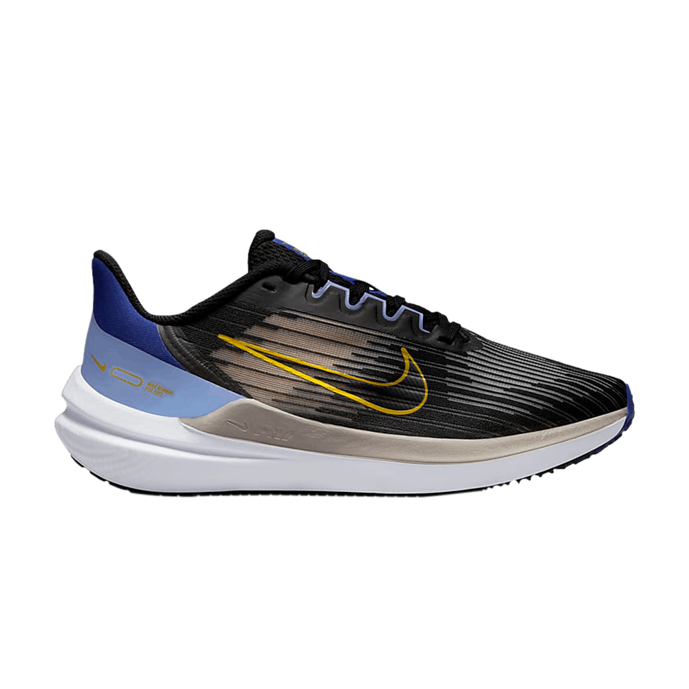 ( Women ) Nike Air Winflo 9 'Black Lapis Yellow' DD8686-003