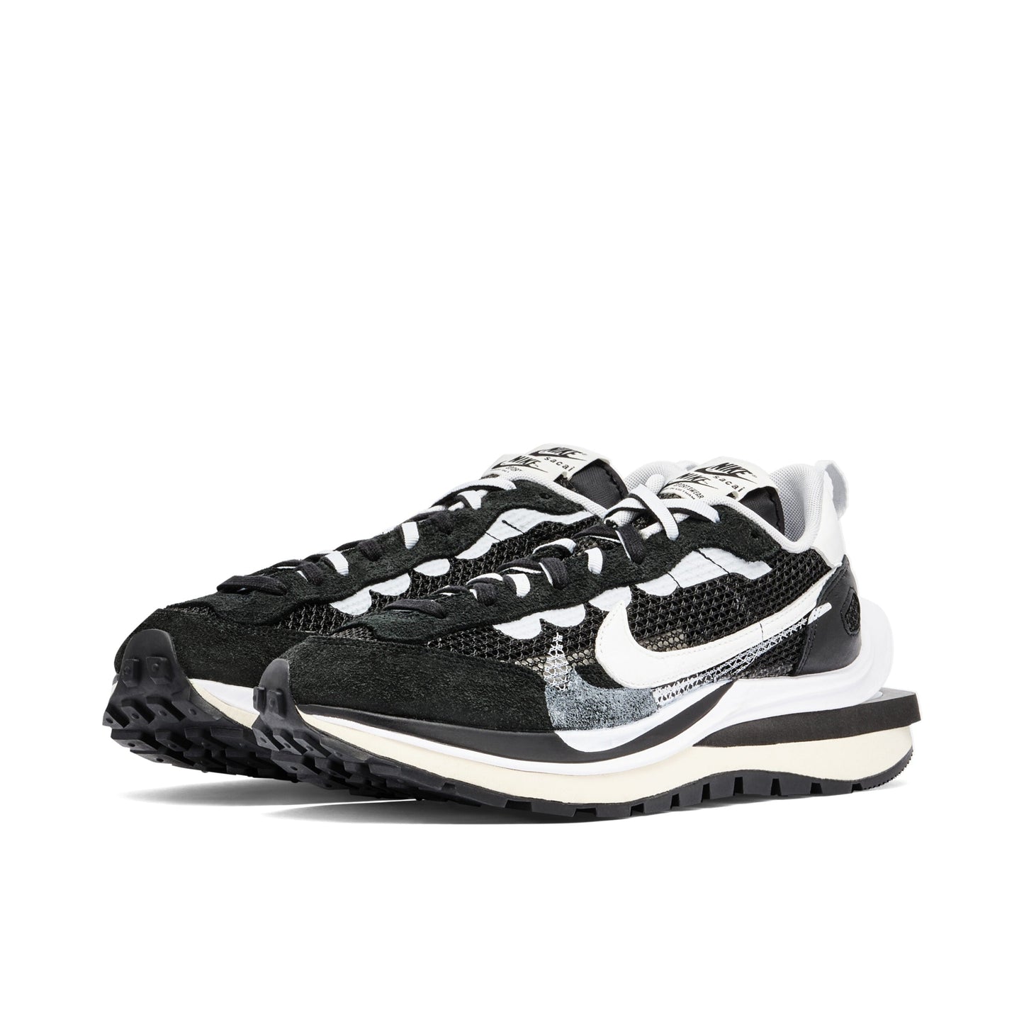 Sacai X Nike Vaporwaffle Black White