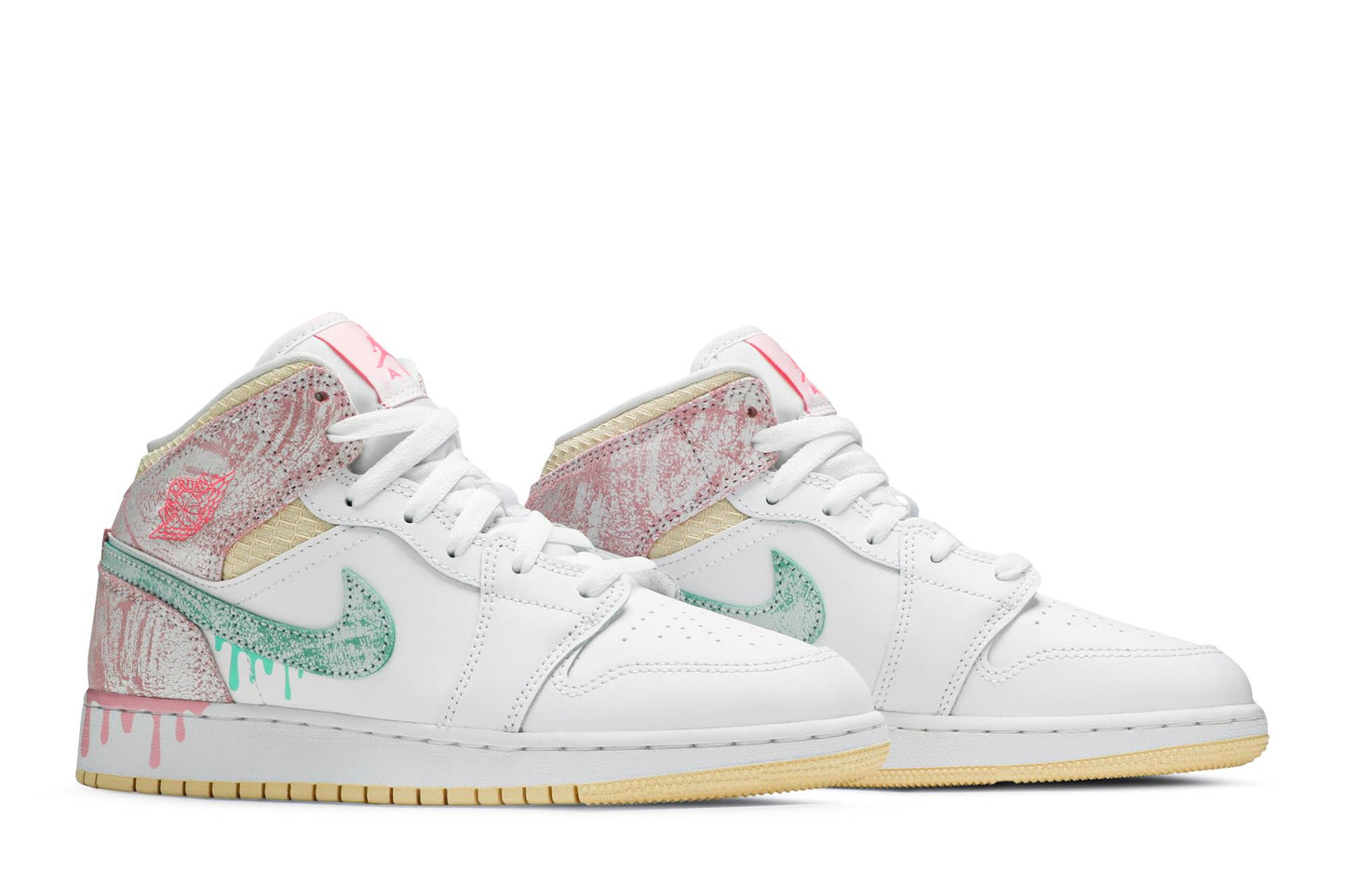 ( Grade School ) Air Jordan 1 Mid SE 'Ice Cream' DD1666-100