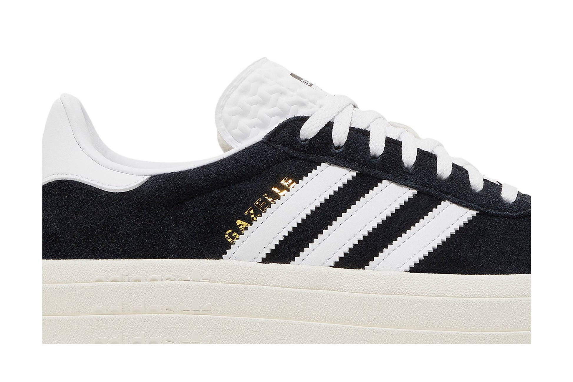 ( Women ) Adidas Gazelle Bold Black White HQ6912
