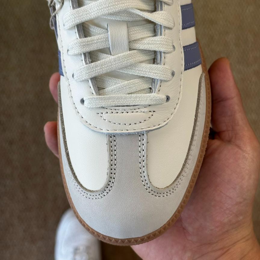 Adidas Originals Samba OG sneaker in the ecru and light blue colorway