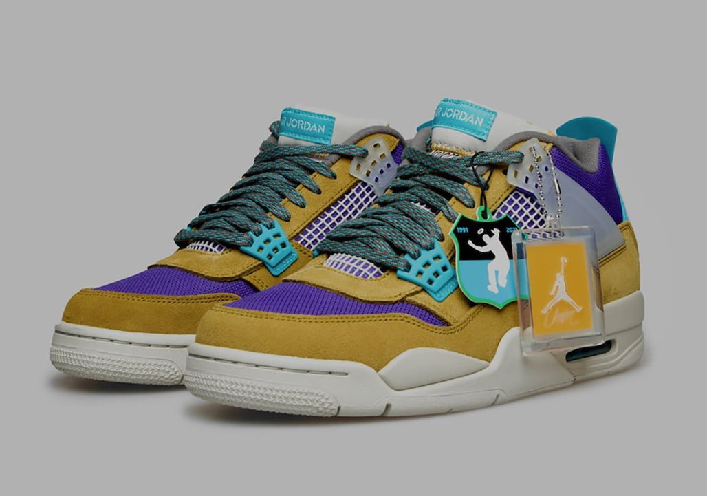 Union X Air Jordan 4 30th Anniversary Desert Moss Turquoise Blue