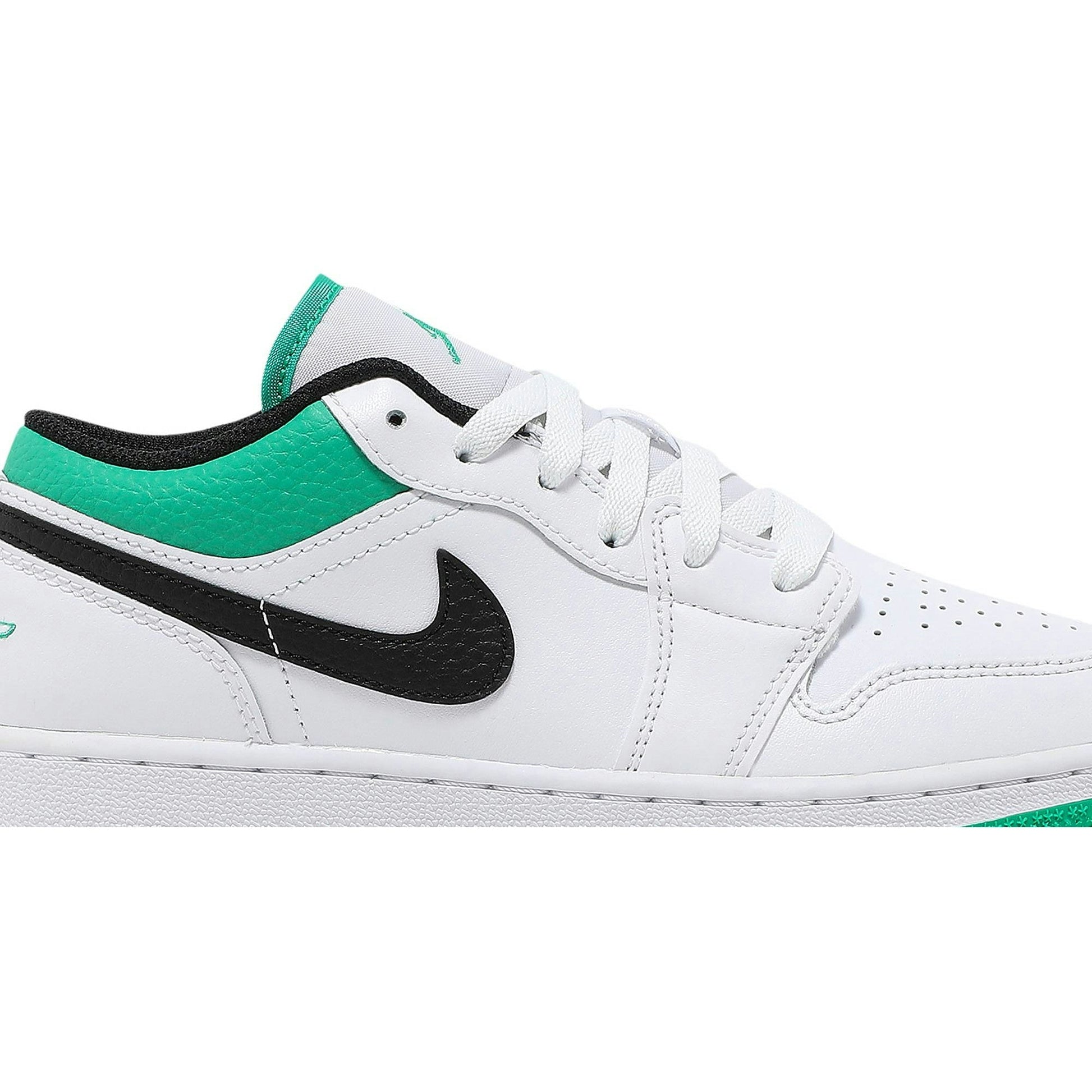 ( Grade School ) Air Jordan 1 Low 'White Lucky Green' 553560-129