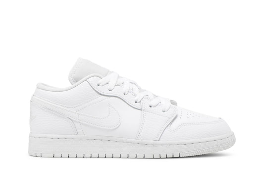 ( Grade School ) Air Jordan 1 Low Triple White 553560-130