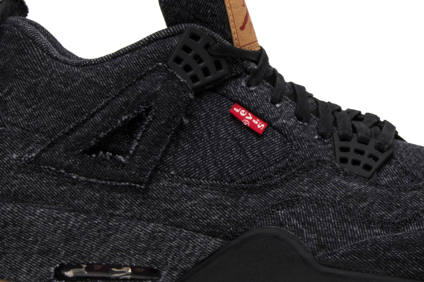 Levis X Air Jordan 4 Retro Black Denim ( Blank Tag ) AO2571-001