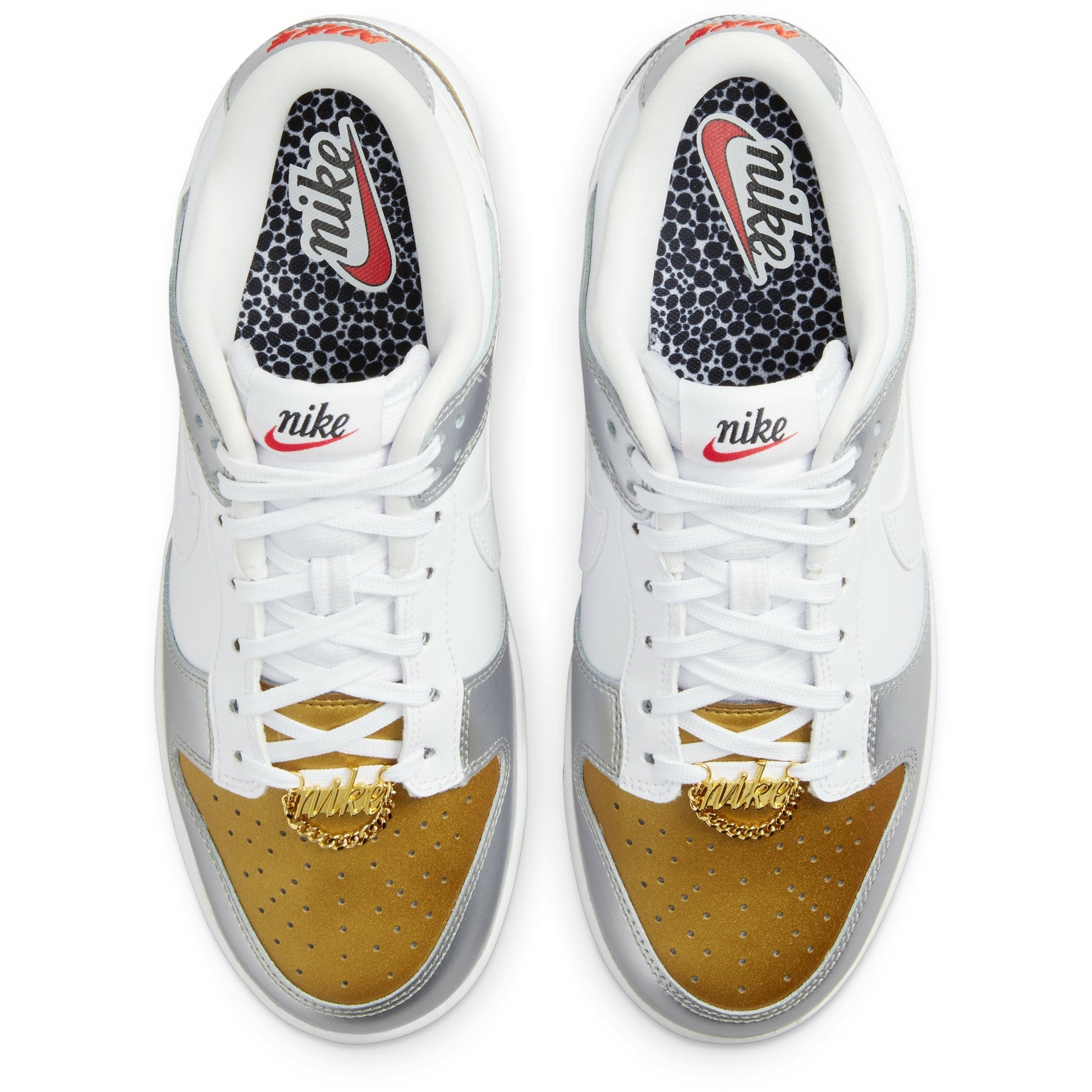 ( Women ) Nike Dunk Low SE 'White Metallic Gold Silver' DH4403-700
