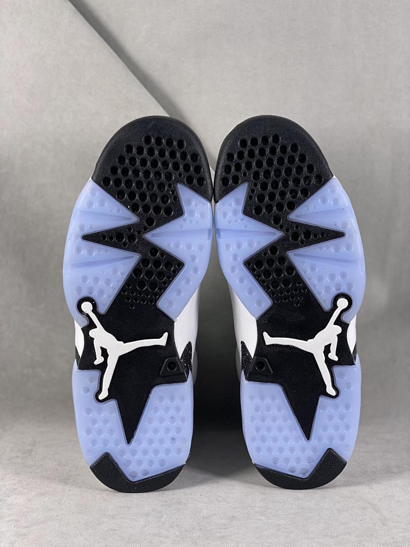 Nike Air Jordan 6 Retro "Oreo" White Black Speckle Icy Sole Basketball Shoes 384664-101