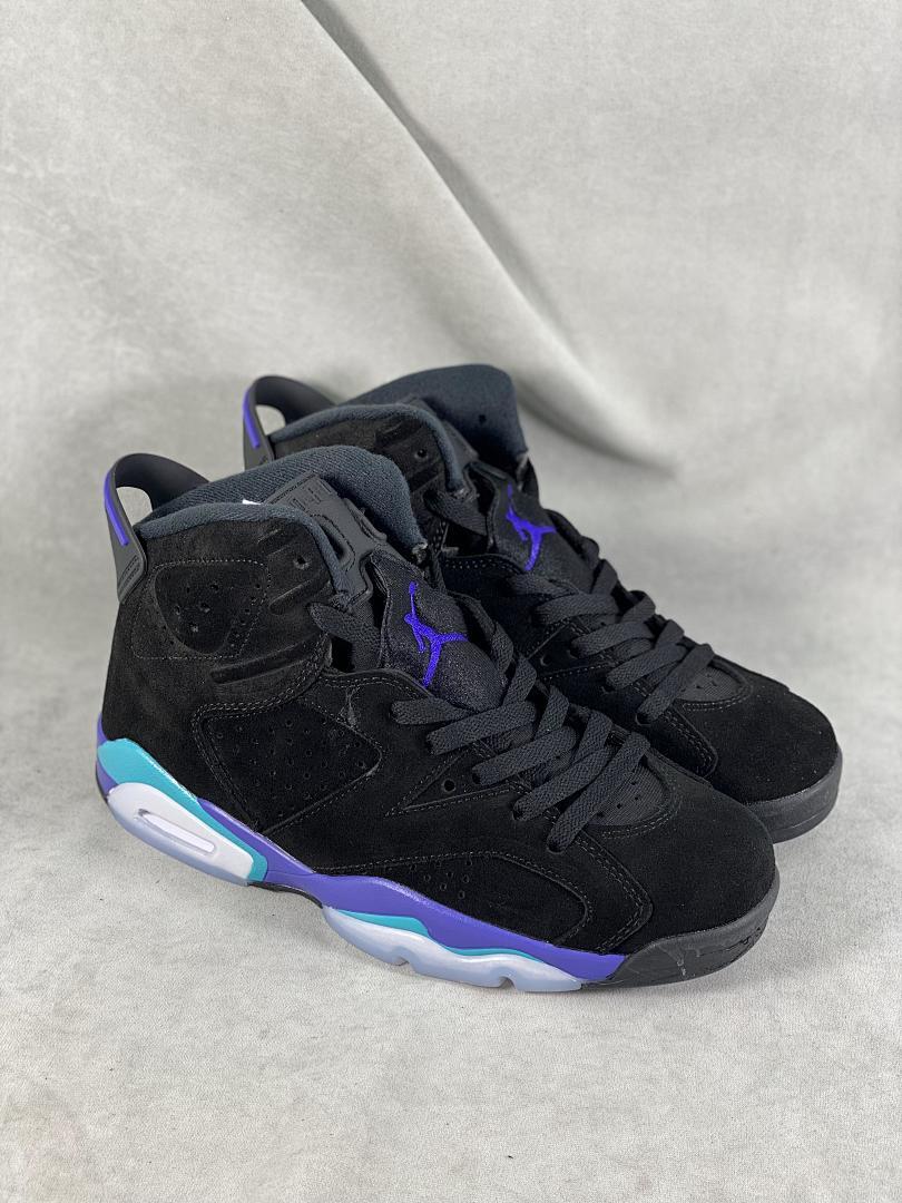 Air Jordan 6 Retro "Aqua" Black Bright Concord Aquatone Men's Sneakers CT8529-004