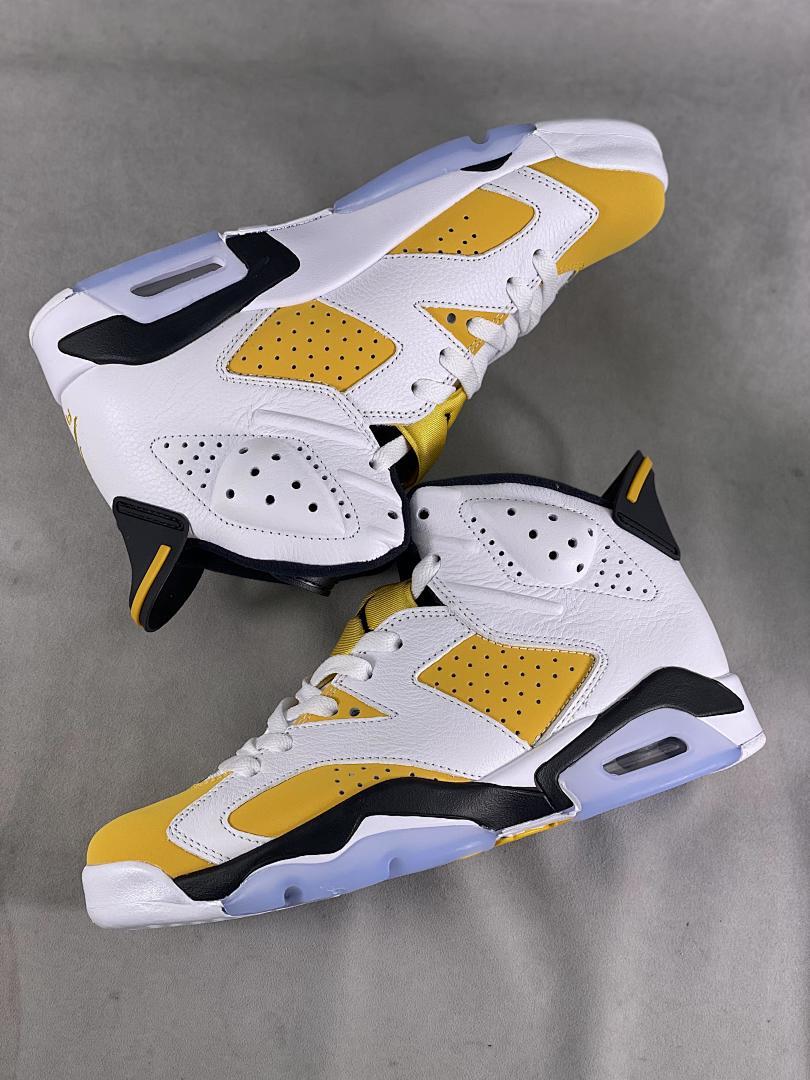 Nike Air Jordan 6 Retro "University Gold" White Black Men's Sneakers CT8529-170