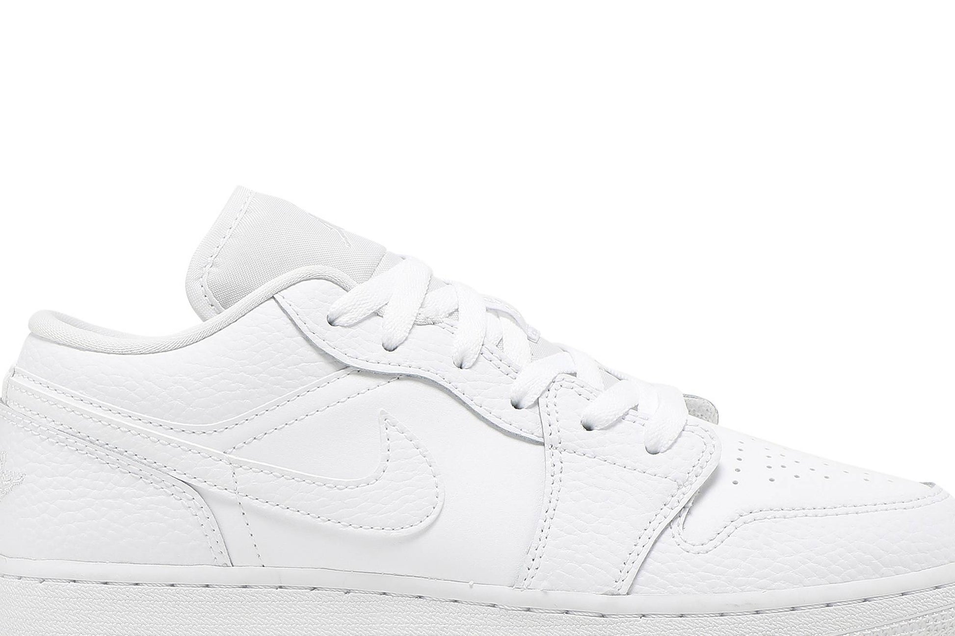 ( Grade School ) Air Jordan 1 Low Triple White 553560-130