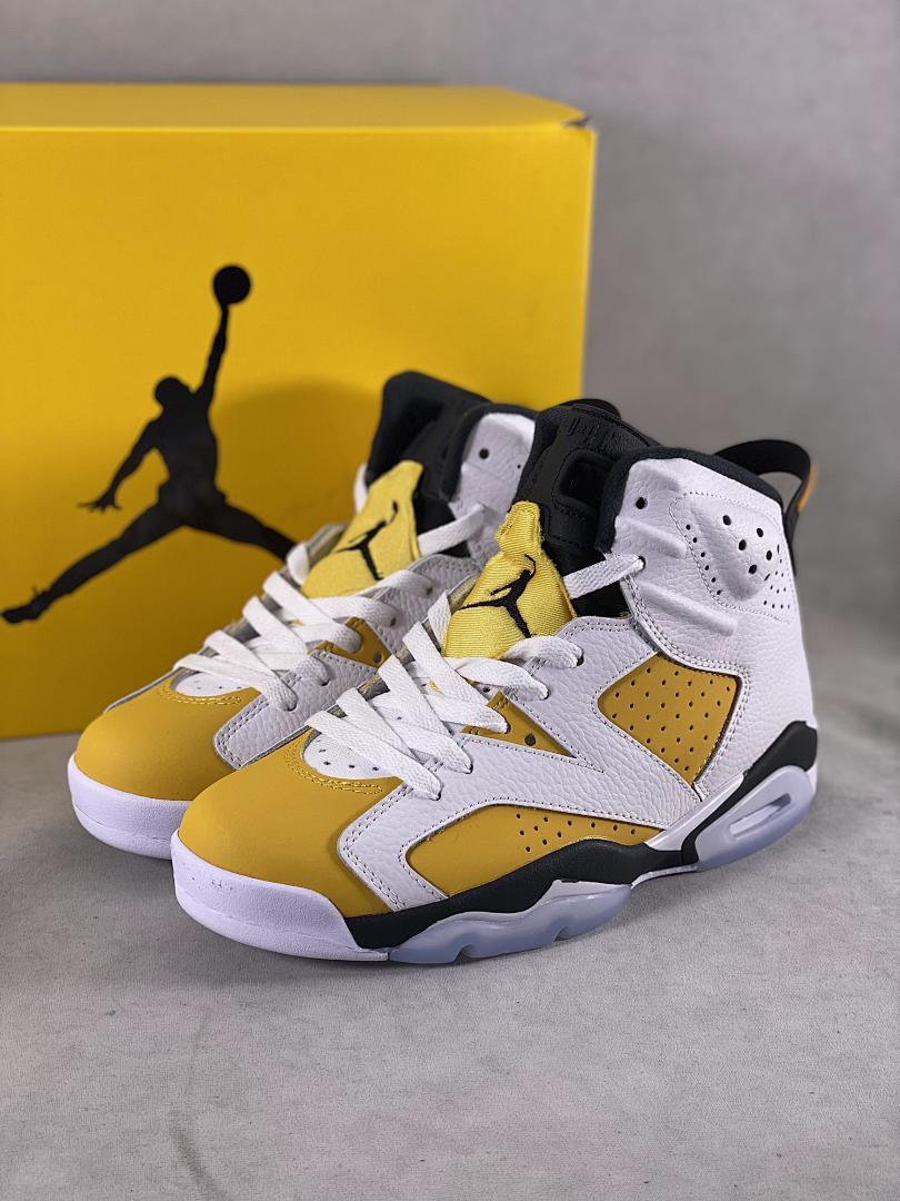 Nike Air Jordan 6 Retro University Gold White Black Yellow Sneakers CT8529-170