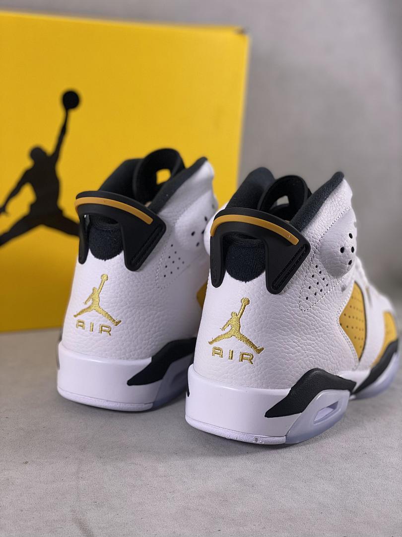 Nike Air Jordan 6 Retro University Gold White Black Yellow Sneakers CT8529-170