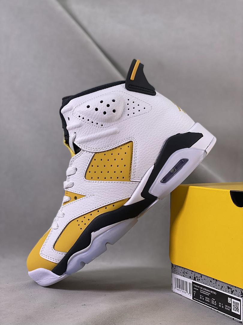Nike Air Jordan 6 Retro University Gold White Black Yellow Sneakers CT8529-170