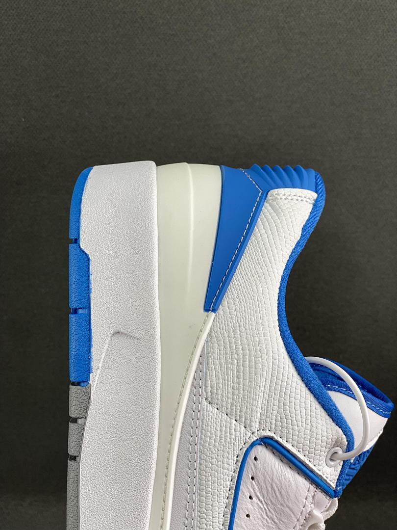 Nike Air Jordan 2 Low 'University Blue' Men's Sneakers DX4401-104 - White Royal Blue Grey Retro Basketball Shoes
