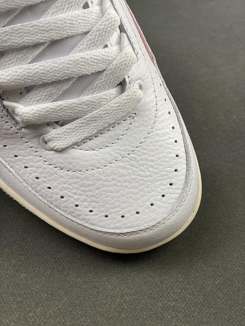 Nike Air Jordan 2 Low Retro White Cherrywood Red DV9956-106 Men's Sneakers