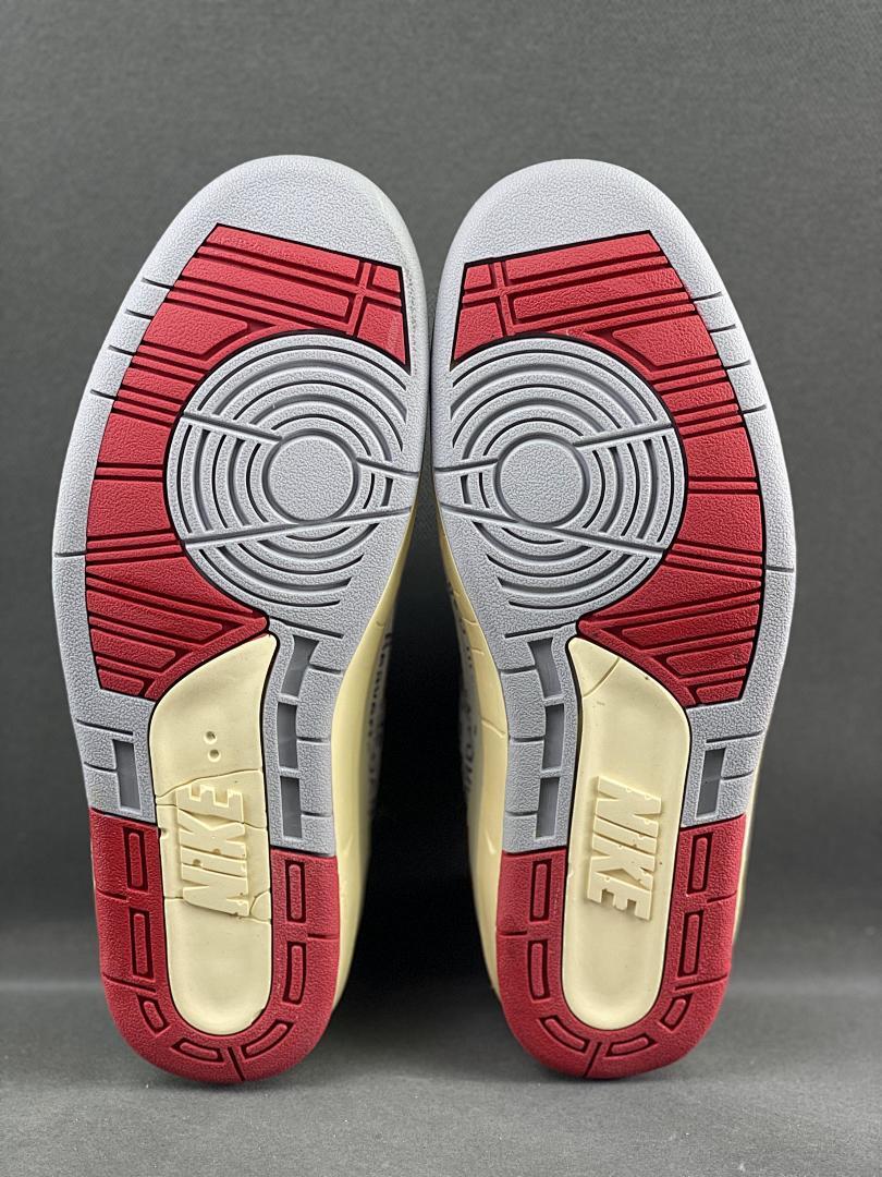 Off-White x Air Jordan 2 Retro Low SP White Varsity Red DJ4375-106 Michael Jordan Signature Aged Sole Sneakers