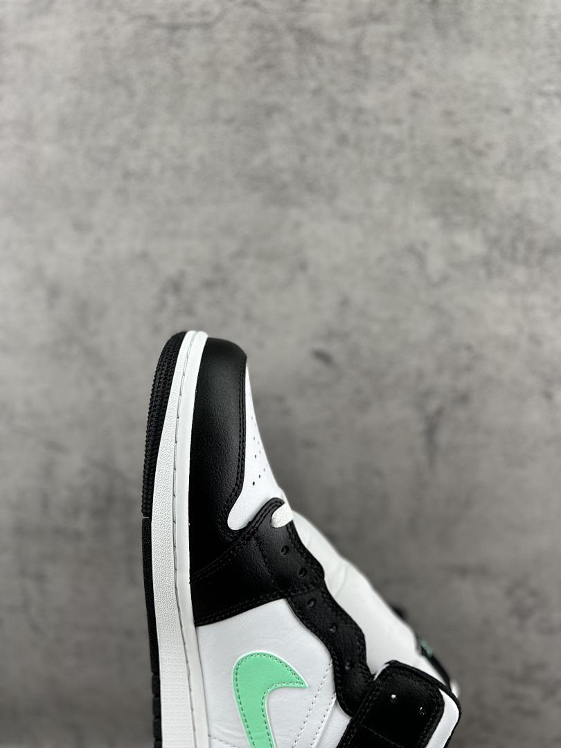 Nike Air Jordan 1 Mid 'Mint Foam' Black White Green Shoes 554724-132