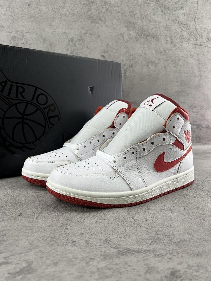 Nike Air Jordan 1 Low White Red Sneakers 553558-118