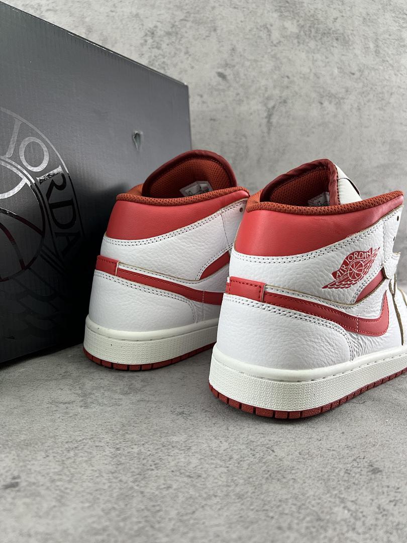 Nike Air Jordan 1 Low White Red Sneakers 553558-118