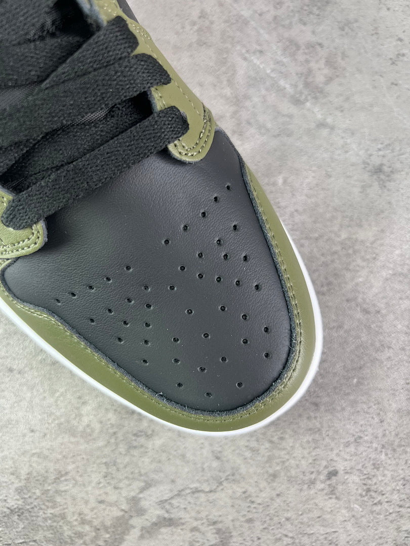 Nike Air Jordan 1 Mid Dark Olive Black White 554724-002