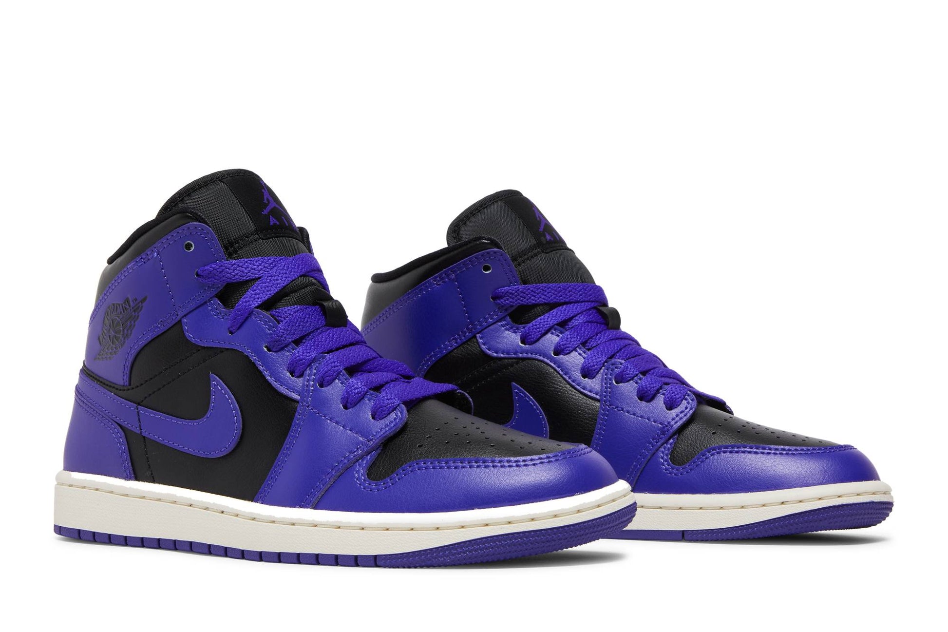 ( Women ) Air Jordan 1 Mid 'Purple And Black' BQ6472-051