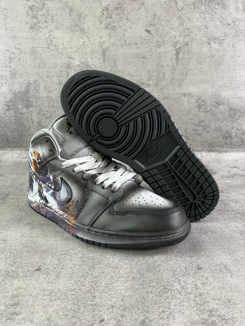 Nike Air Jordan 1 High Black Myth Wukong Monkey King Gaming Special Edition Grey Black Sneakers
