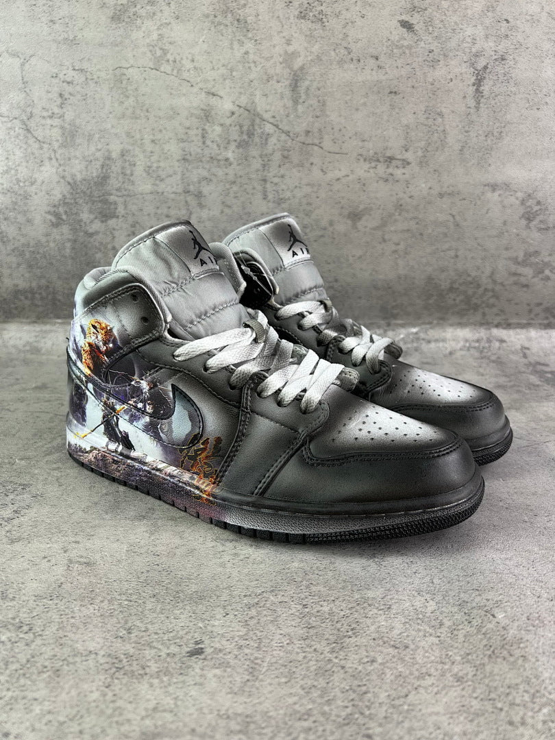 Nike Air Jordan 1 High Black Myth Wukong Monkey King Gaming Special Edition Grey Black Sneakers