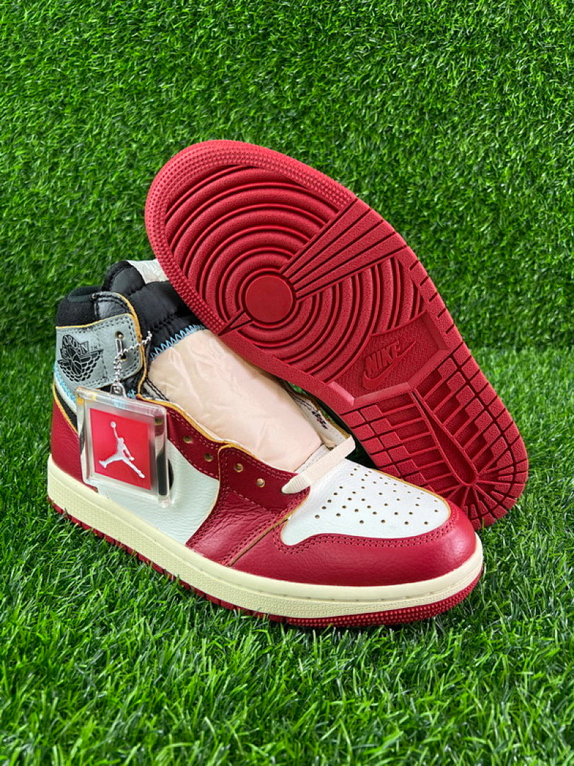 Nike Air Jordan 1 Retro High OG Union LA Varsity Red Red Toe BV1300-106 Men's Sneakers
