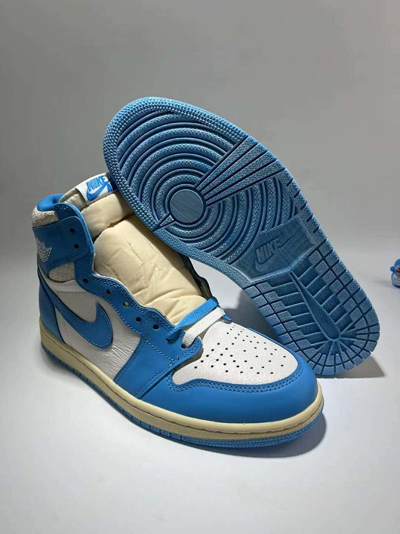 Nike Air Jordan 1 Retro High OG University Blue White Sail Vintage Exposed Foam Tongue Sneakers