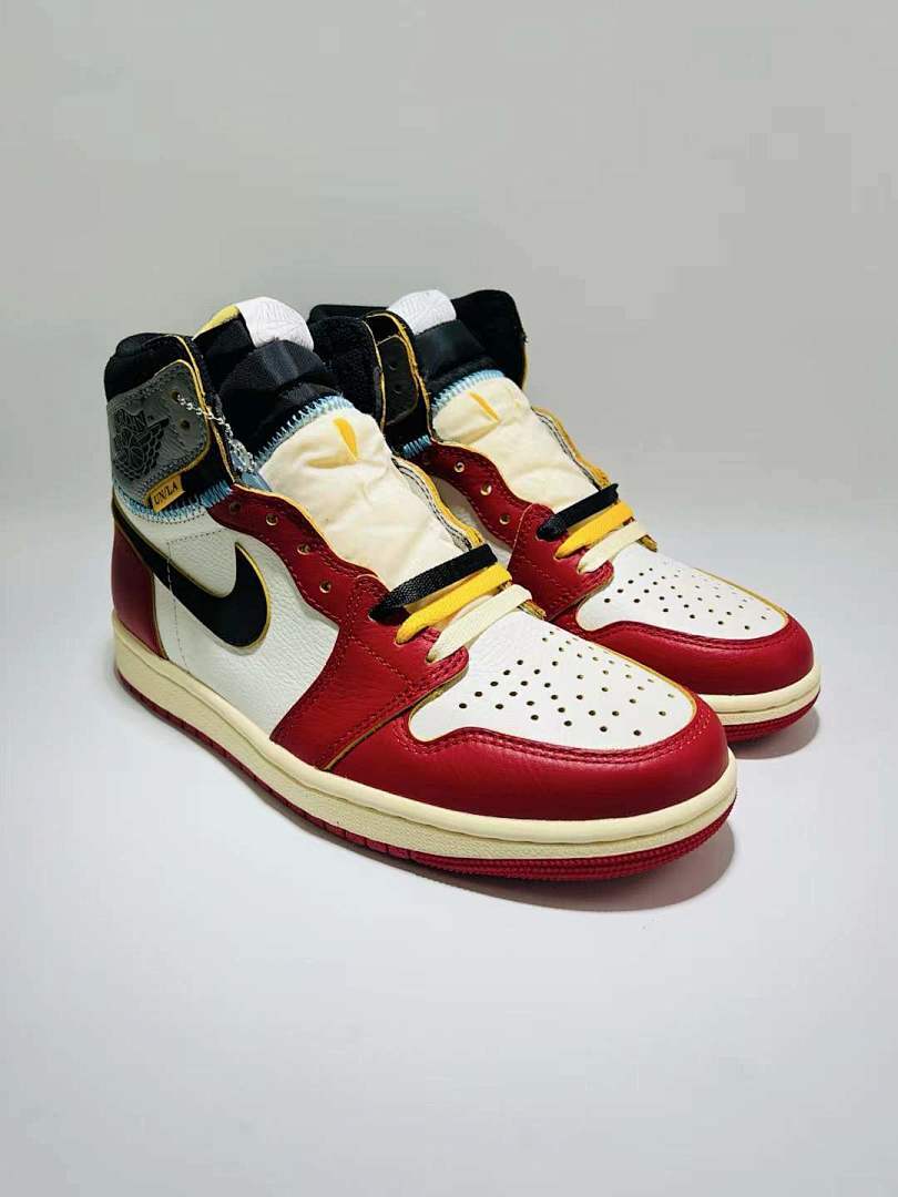 Union LA Air Jordan 1 Retro High OG Varsity Red Black White Sail Sneakers BV1300-106