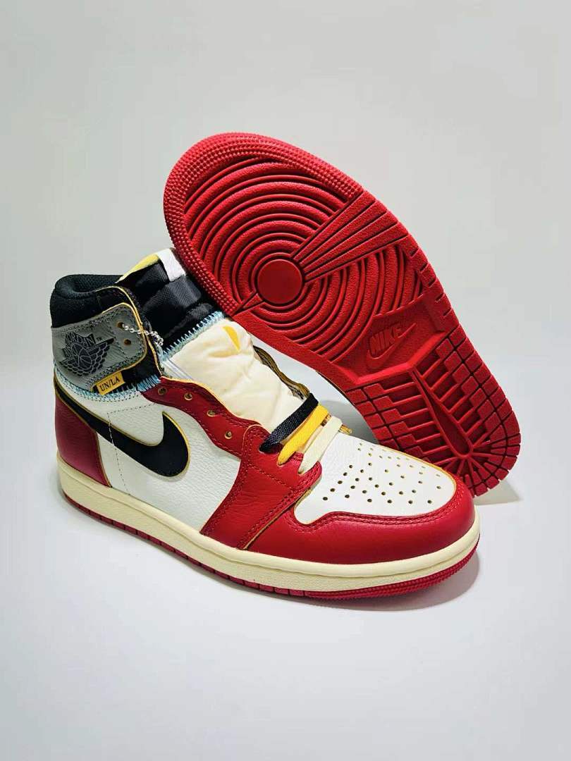 Union LA Air Jordan 1 Retro High OG Varsity Red Black White Sail Sneakers BV1300-106
