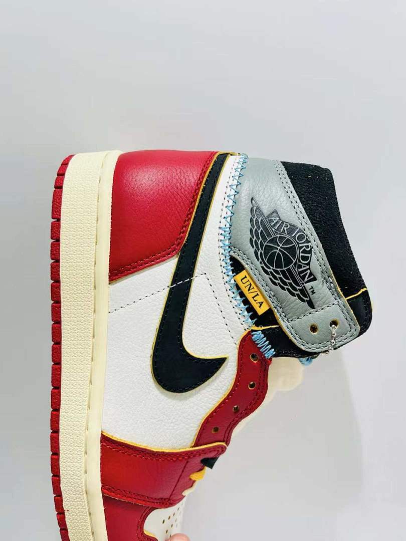 Union LA Air Jordan 1 Retro High OG Varsity Red Black White Sail Sneakers BV1300-106