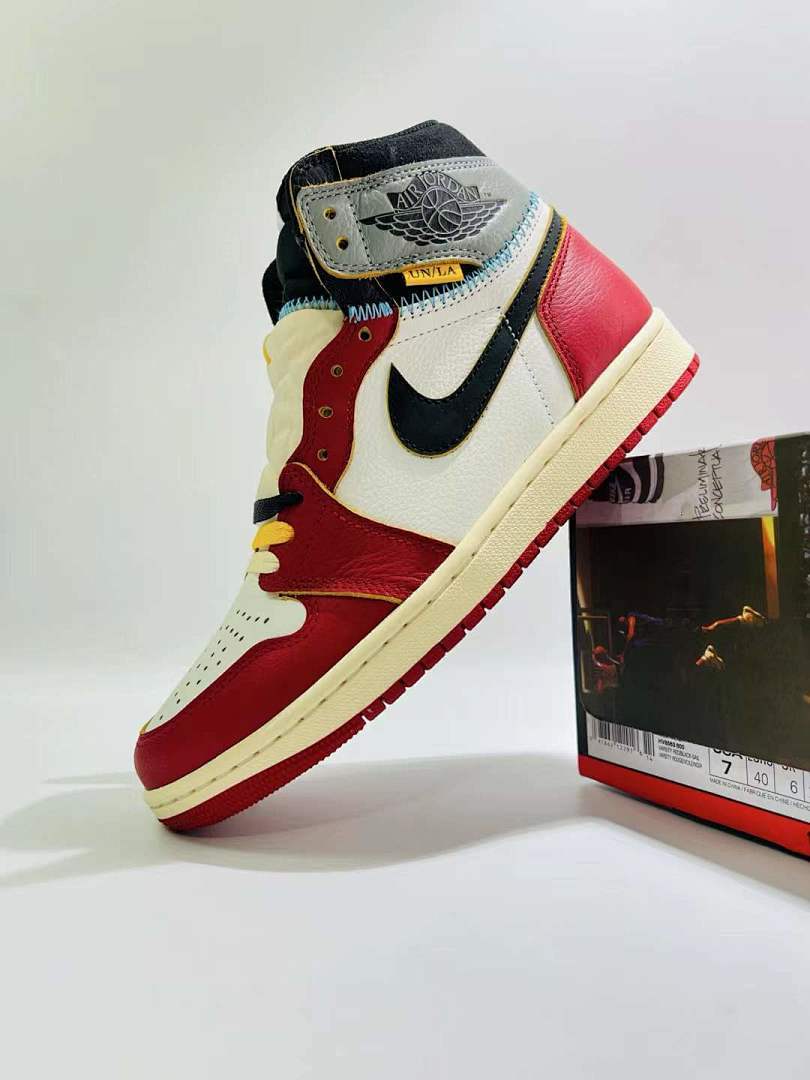 Union LA Air Jordan 1 Retro High OG Varsity Red Black White Sail Sneakers BV1300-106