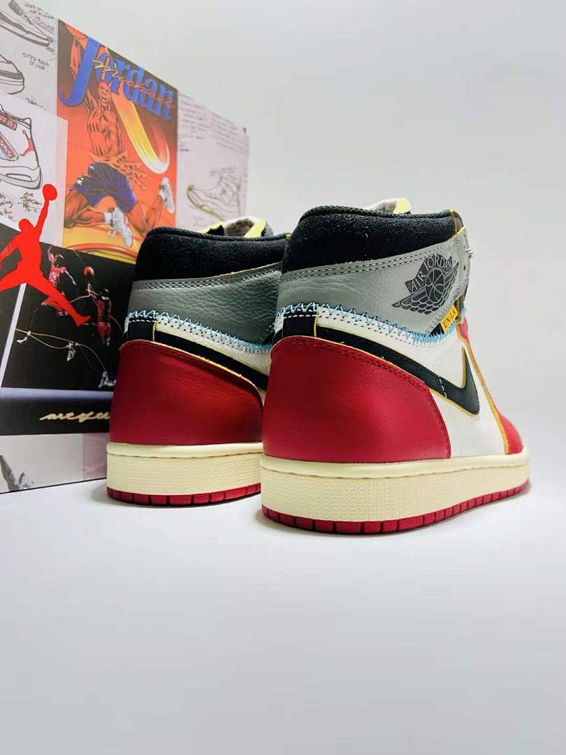 Union LA Air Jordan 1 Retro High OG Varsity Red Black White Sail Sneakers BV1300-106