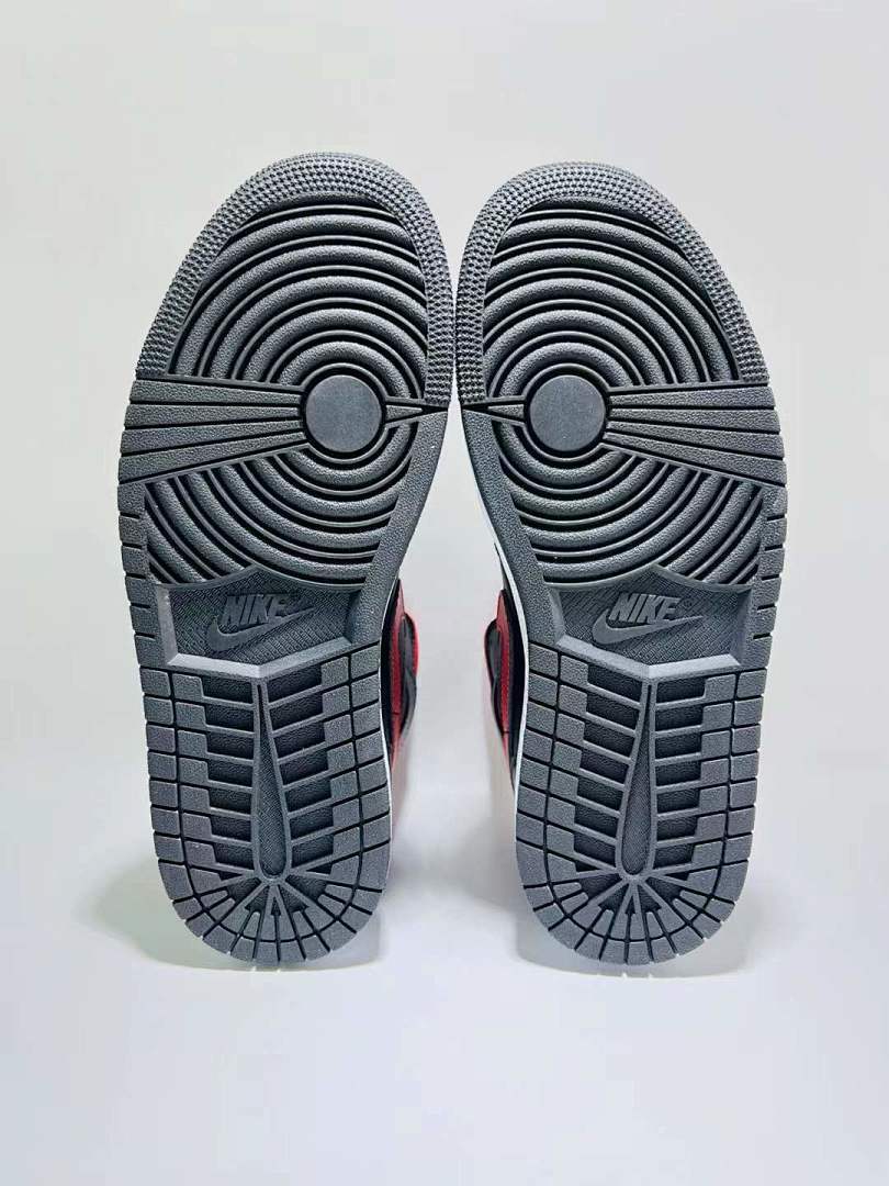 Air Jordan 1 Mid Black White Gym Red "Bred" Sneakers Style Code 554725-074