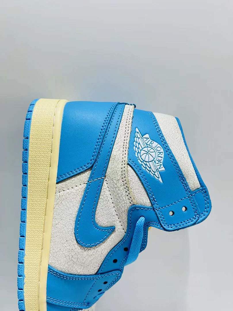 Nike Air Jordan 1 Retro High OG Washed Blue Sneakers DZ5485-100 - Light Blue Sail Cream White AJ1 High Shoes