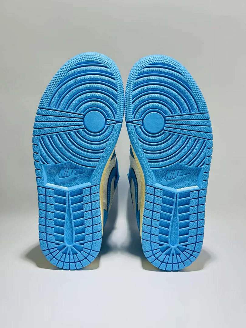 Nike Air Jordan 1 Retro High OG Washed Blue Sneakers DZ5485-100 - Light Blue Sail Cream White AJ1 High Shoes